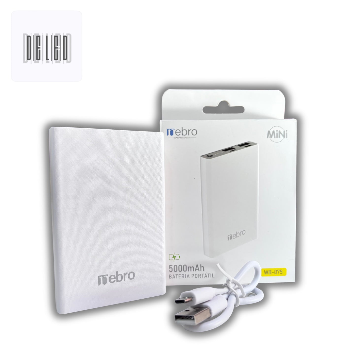 Batería Power Bank Mini Recargable Portátil 5,000 mAh NEBRO WB-075