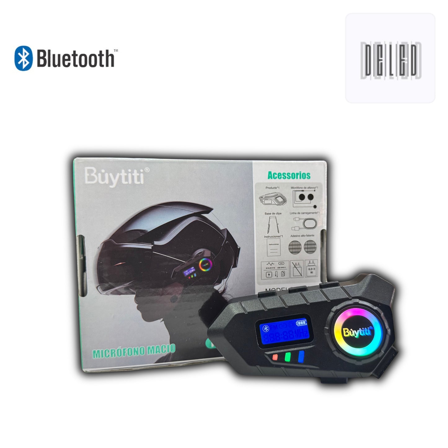 Audífono Bluetooth / Intercomunicador Bluetooth para Casco Motocicleta BUYTITI TK-2572