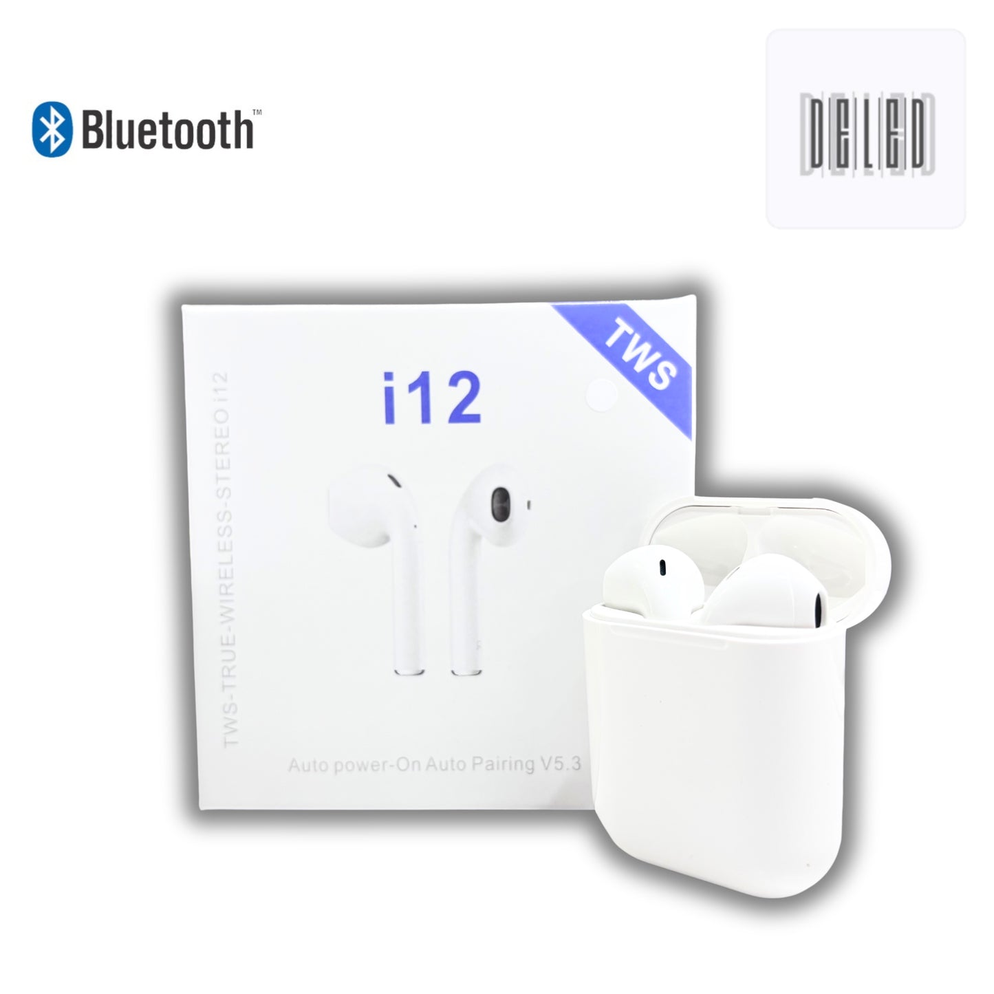 Audífonos Inalámbricos Bluetooth Recargables i12 5.0 TWS XINMI I12A