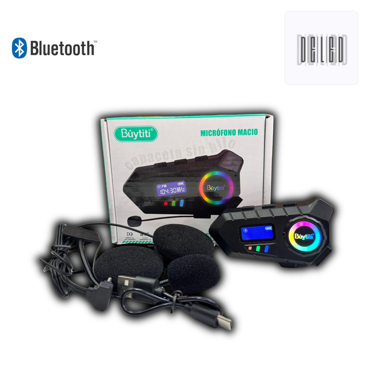 Audífono Bluetooth / Intercomunicador Bluetooth para Casco Motocicleta BUYTITI TK-2572