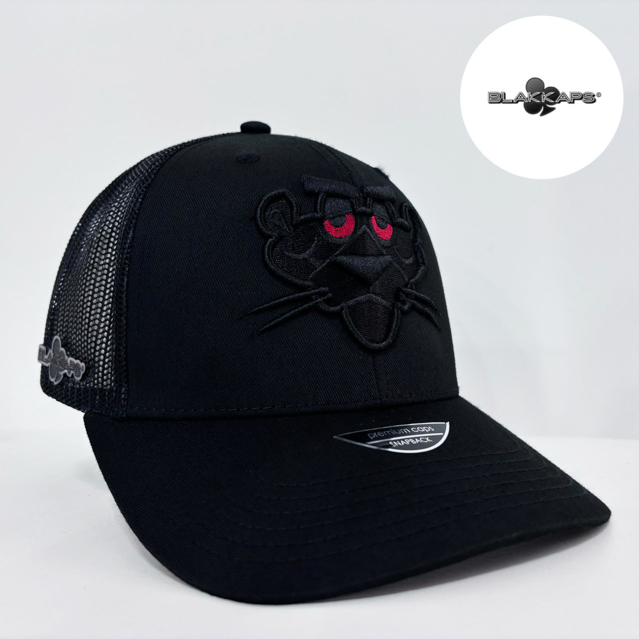 Gorra Negra PANTERA ROSA Bordada 3D BLAKKAPS®♣️