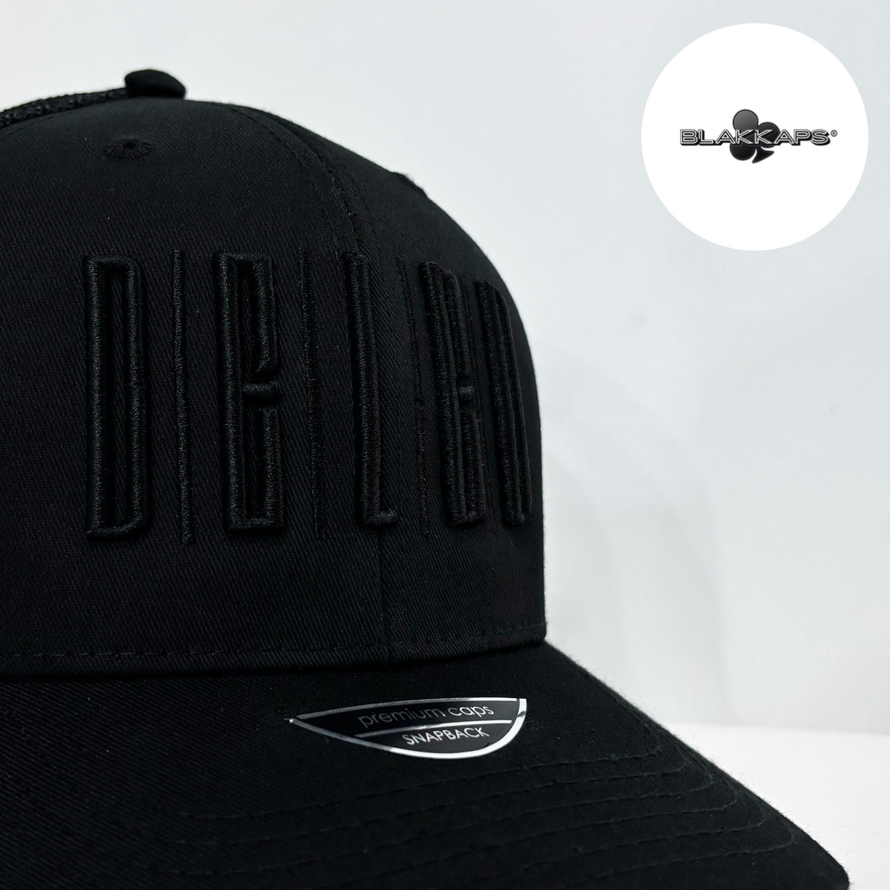 Gorra Negra DELED Bordada 3D BLAKKAPS®♣️