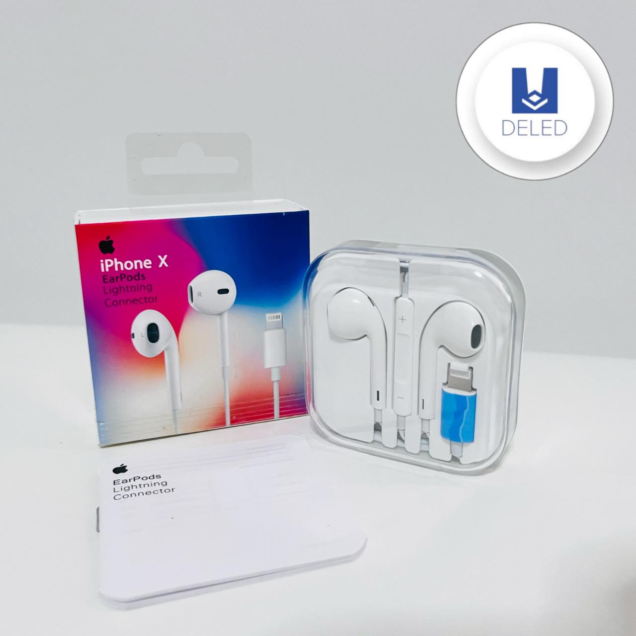 Audífonos Auriculares Manos Libres Entrada Lightning para iPhone EarPods Calidad Original APPLE X